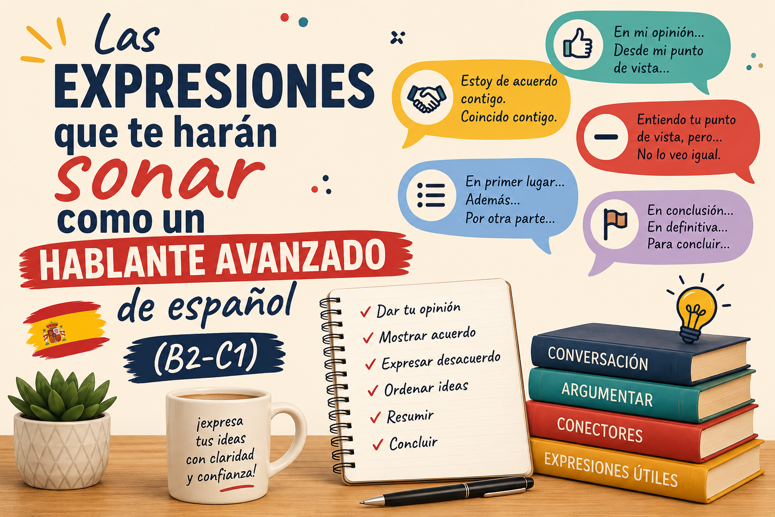 🗣️ Las expresiones que te harán sonar como un hablante avanzado de español (B2-C1)